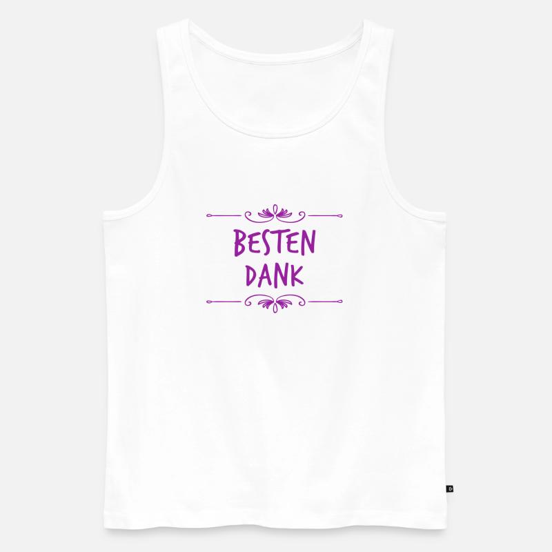 danke vielmals - Männer Premium Bio Tank Top - Weiß