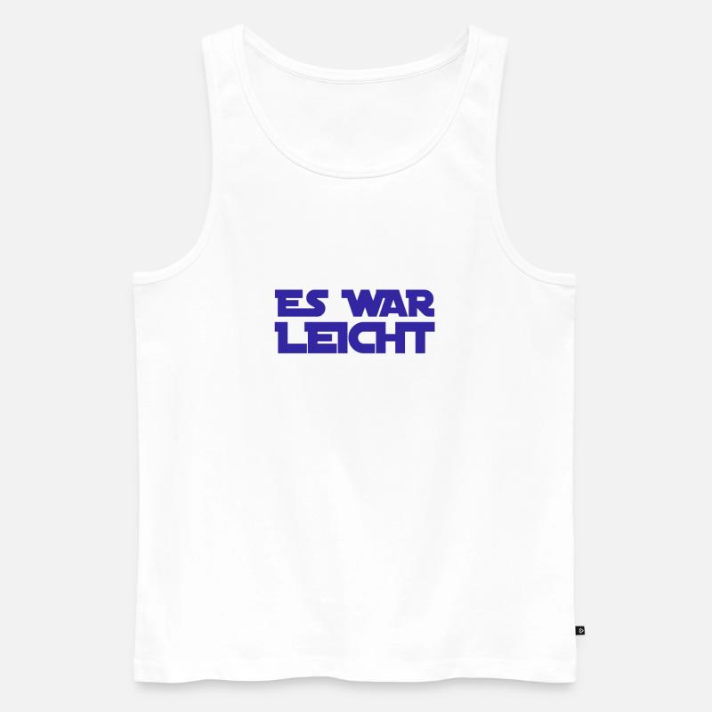 wie einfach - Männer Premium Bio Tank Top - Weiß
