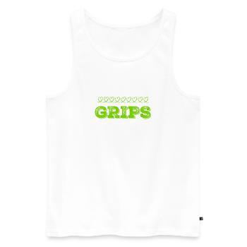 ich bin clever - Männer Premium Bio Tank Top - Weiß - Vorne - AI Model Male 178 light (178cm)