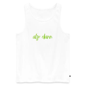 auf geht es - Männer Premium Bio Tank Top - Weiß - Vorne - AI Model Male 178 light (178cm)