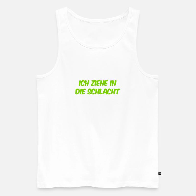 ich bin Kampfbereit - Männer Premium Bio Tank Top - Weiß