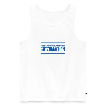 ich habe viel wieder gutzumachen - Männer Premium Bio Tank Top - Weiß - Vorne - Michal (187cm)