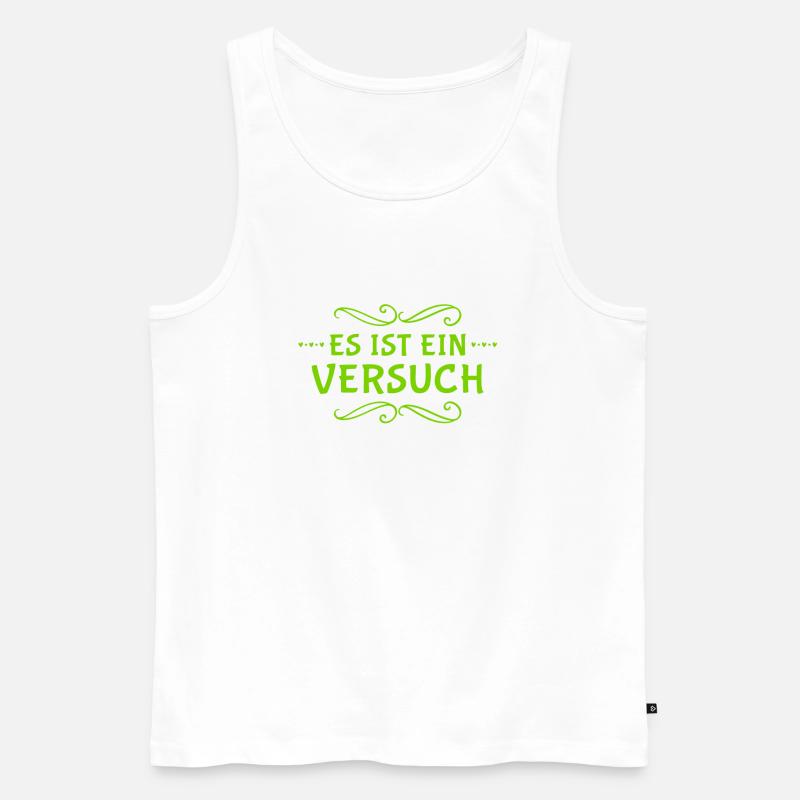Ich versuche es - Männer Premium Bio Tank Top - Weiß