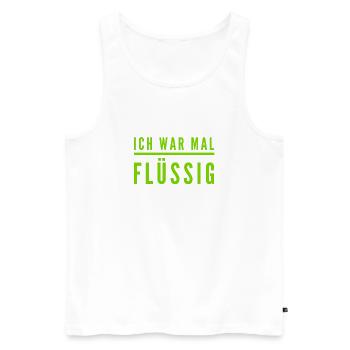 das Geld ist alle - Männer Premium Bio Tank Top - Weiß - Vorne - Michal (187cm)