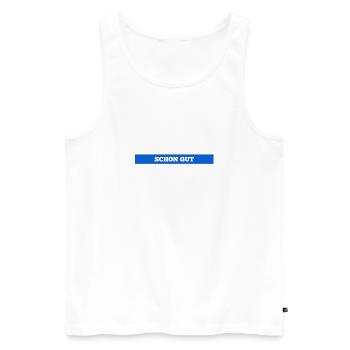 kein Problem - Männer Premium Bio Tank Top - Weiß - Vorne - AI Model Male 178 light (178cm)