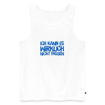 ich bin verdutzt - Männer Premium Bio Tank Top - Weiß - Vorne - AI Model Male 178 light (178cm)