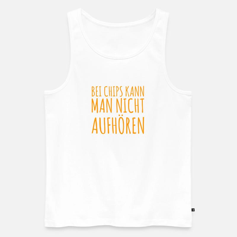 ich liebe Chips - Männer Premium Bio Tank Top - Weiß
