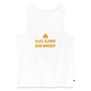 ich bin unfähig - Männer Premium Bio Tank Top - Weiß - Vorne - Michal (187cm)