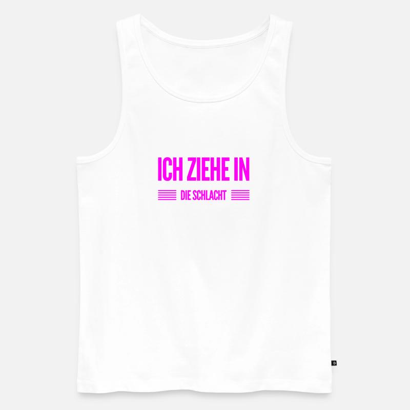 ich bin bereit - Männer Premium Bio Tank Top - Weiß