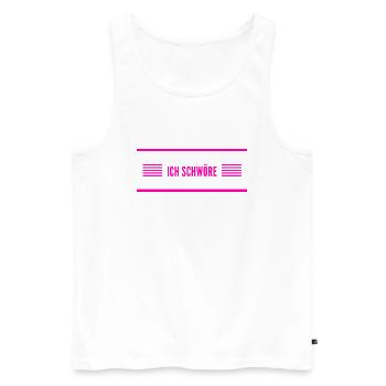 darauf kannst du dich verlassen - Männer Premium Bio Tank Top - Weiß - Vorne - Michal (187cm)