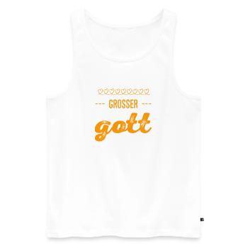 wie kann das sein - Männer Premium Bio Tank Top - Weiß - Vorne - Michal (187cm)