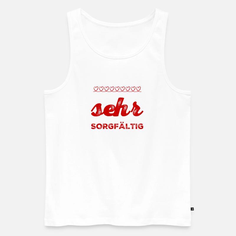 Sorgfalt geht immer - Männer Premium Bio Tank Top - Weiß