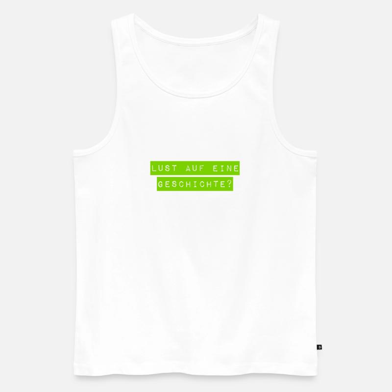 Soll ich eine Geschichte erzählen? - Männer Premium Bio Tank Top - Weiß