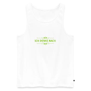 Ich liebe das denken - Männer Premium Bio Tank Top - Weiß - Vorne - Michal (187cm)