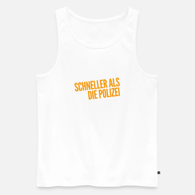 Geschwindigkeit geht immer - Männer Premium Bio Tank Top - Weiß
