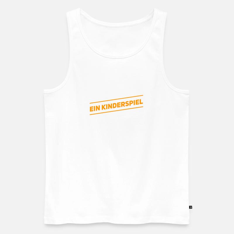 es war ein Kinderspiel - Männer Premium Bio Tank Top - Weiß