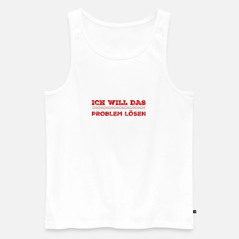 das Problem kann kommen - Männer Premium Bio Tank Top - Weiß