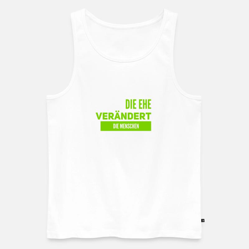 Veränderung durch Ehe - Männer Premium Bio Tank Top - Weiß