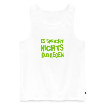 es spricht alles dafür - Männer Premium Bio Tank Top - Weiß - Vorne - Michal (187cm)