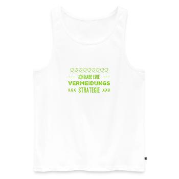 vermeiden geht immer - Männer Premium Bio Tank Top - Weiß - Vorne - Michal (187cm)