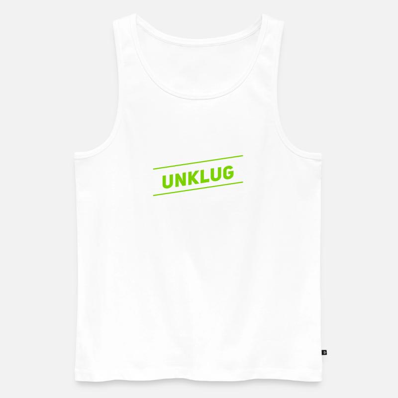 unklug - Männer Premium Bio Tank Top - Weiß