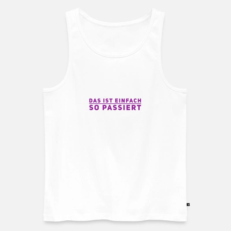 das war nicht mein Plan - Männer Premium Bio Tank Top - Weiß