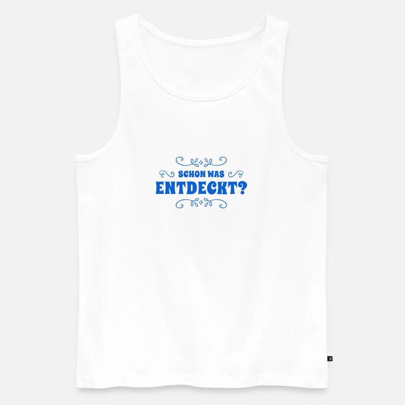 ich suche einen Entdecker - Männer Premium Bio Tank Top - Weiß