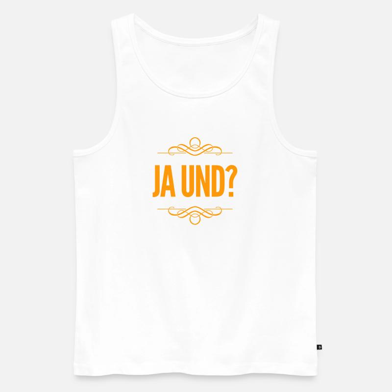 was willst du? - Männer Premium Bio Tank Top - Weiß