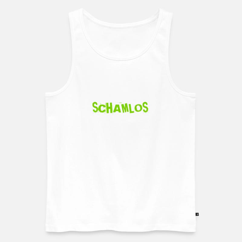 ich bin schamlos - Männer Premium Bio Tank Top - Weiß