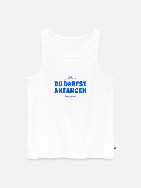 du beginnst - Männer Premium Bio Tank Top - Weiß