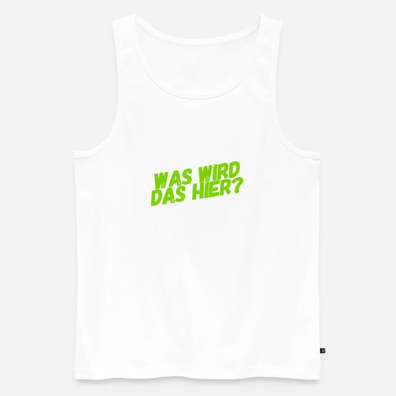 was wird das? - Männer Premium Bio Tank Top - Weiß