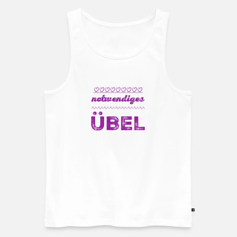 es muss sein - Männer Premium Bio Tank Top - Weiß