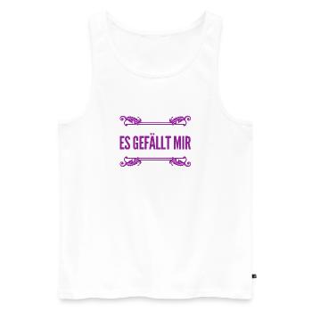 ich finde es gut - Männer Premium Bio Tank Top - Weiß - Vorne - Michal (187cm)