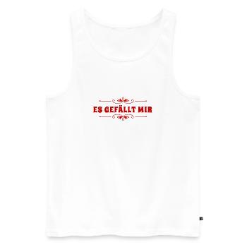 ich finde es spitze - Männer Premium Bio Tank Top - Weiß - Vorne - Michal (187cm)