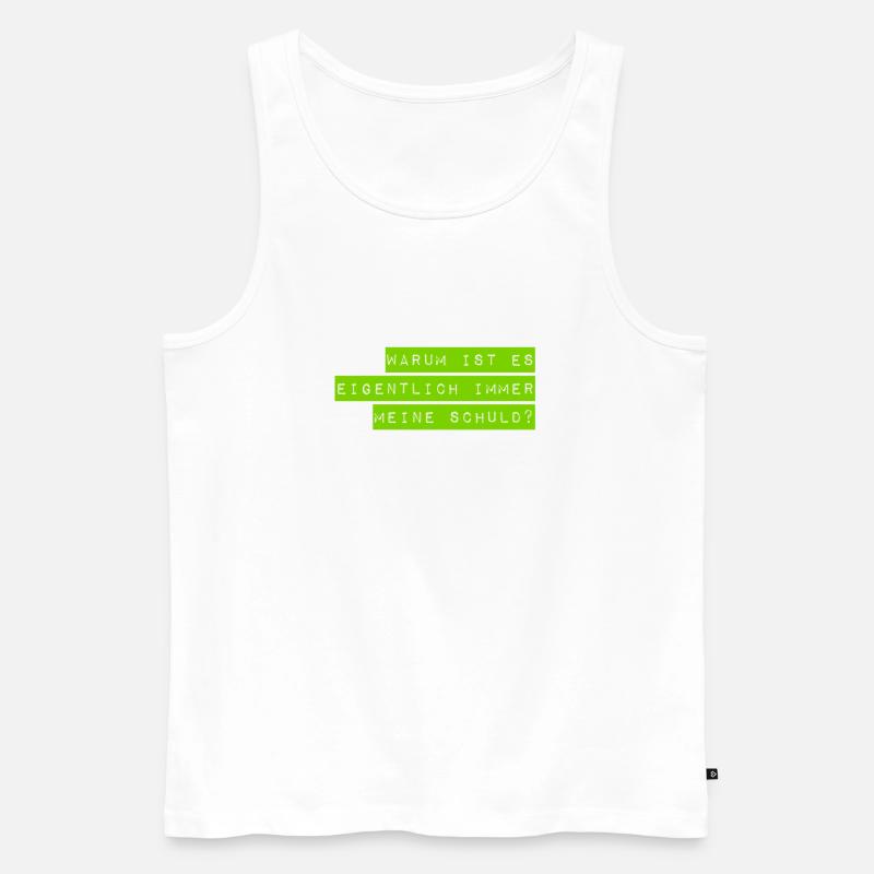 ich bin nicht schuld - Männer Premium Bio Tank Top - Weiß