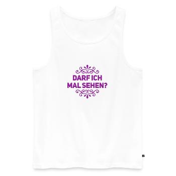 lass sehen - Männer Premium Bio Tank Top - Weiß - Vorne - Michal (187cm)