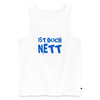 ich finde es gut - Männer Premium Bio Tank Top - Weiß - Vorne - Michal (187cm)