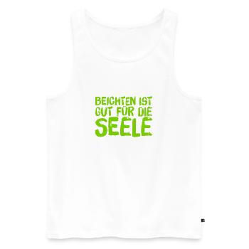 gut für die Seele - Männer Premium Bio Tank Top - Weiß - Vorne - Michal (187cm)