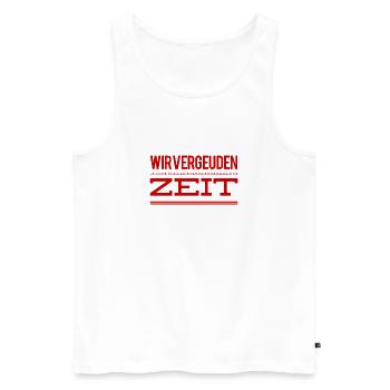 Zeitvergeudung - Männer Premium Bio Tank Top - Weiß - Vorne - Michal (187cm)