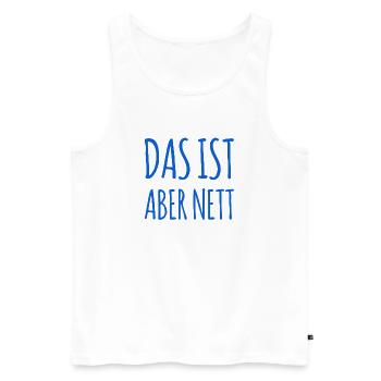 wie freundlich - Männer Premium Bio Tank Top - Weiß - Vorne - AI Model Male 178 light (178cm)