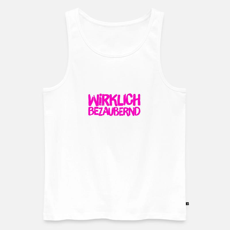ich bin total bezaubernd - Männer Premium Bio Tank Top - Weiß