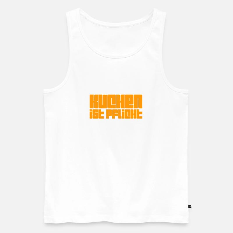 ich liebe Kuchen - Männer Premium Bio Tank Top - Weiß