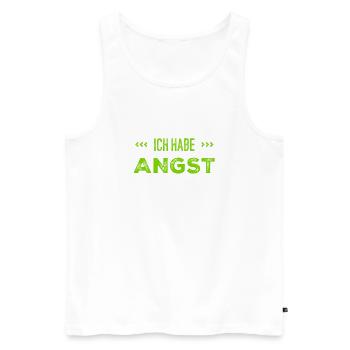 ich fühle Angst - Männer Premium Bio Tank Top - Weiß - Vorne - Michal (187cm)