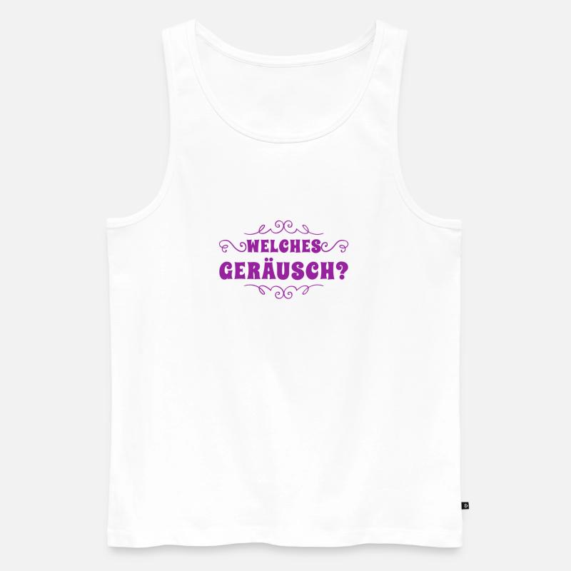war da ein Geräusch? - Männer Premium Bio Tank Top - Weiß
