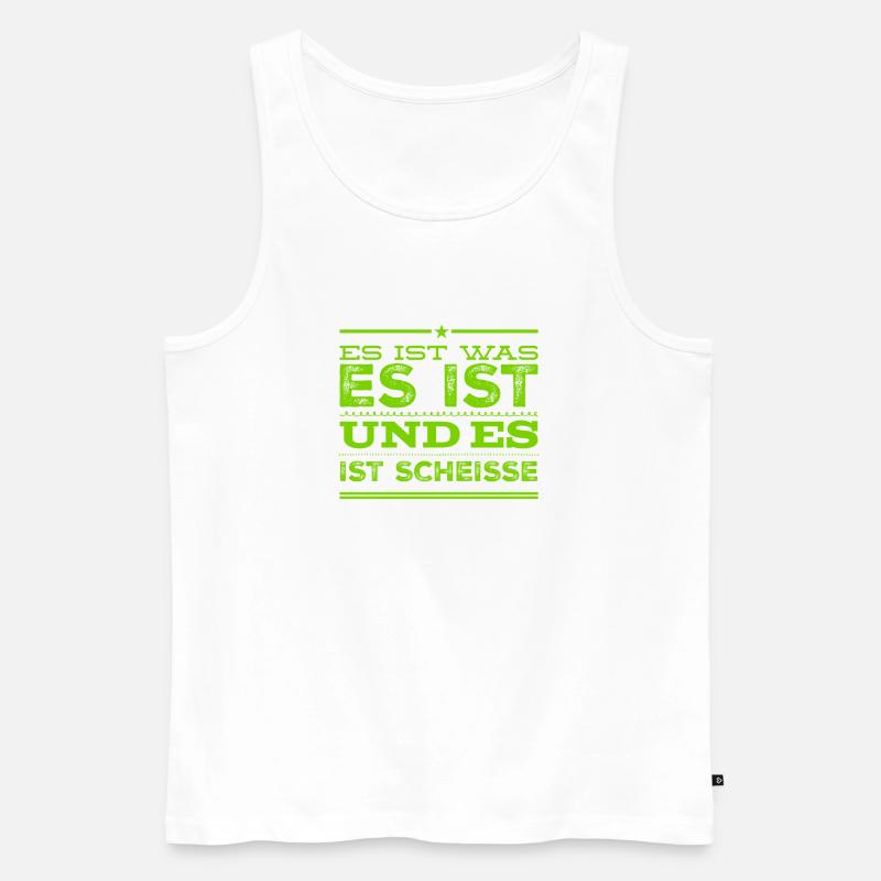 miese Stimmung - Männer Premium Bio Tank Top - Weiß