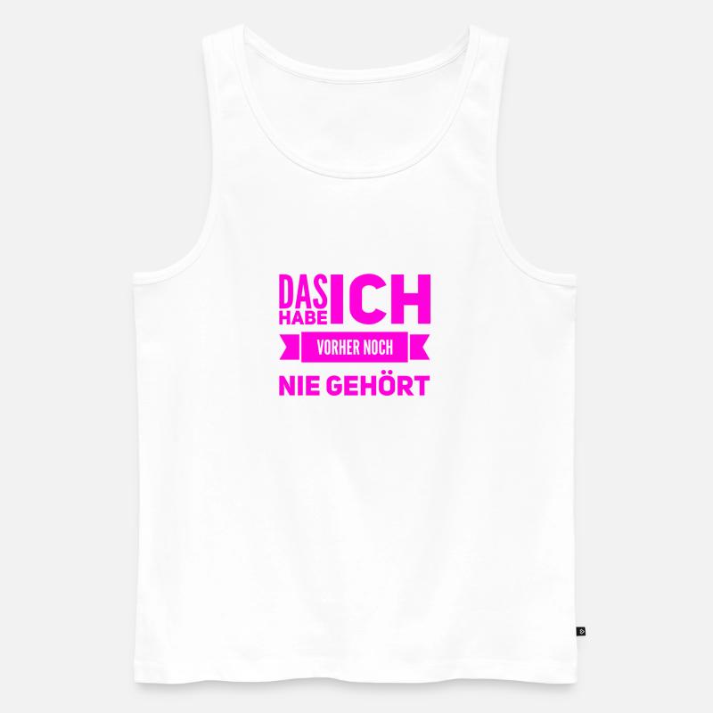 das verstehe ich nicht - Männer Premium Bio Tank Top - Weiß