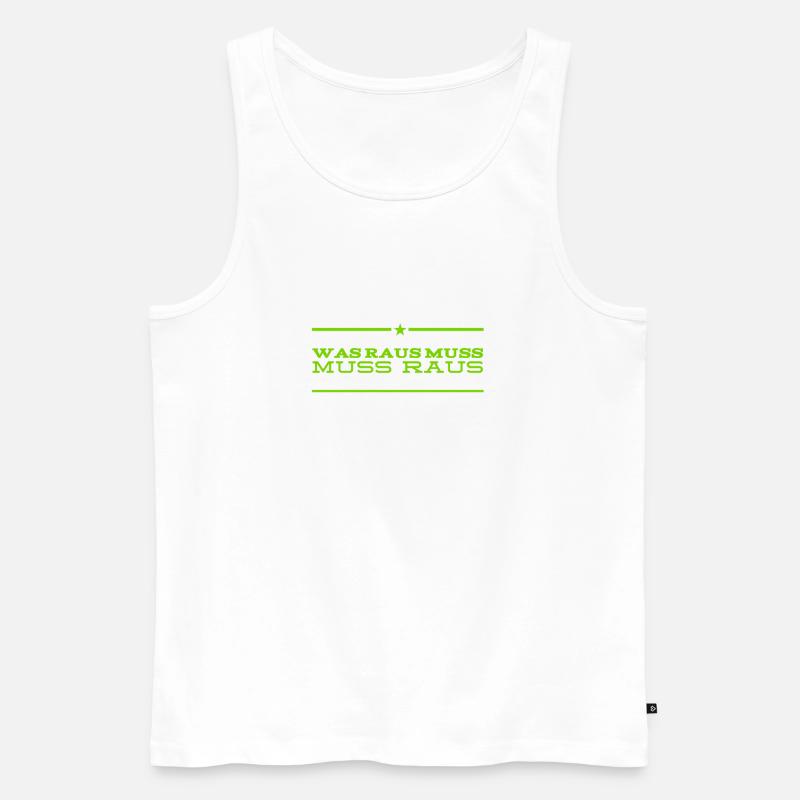 es will jetzt raus - Männer Premium Bio Tank Top - Weiß