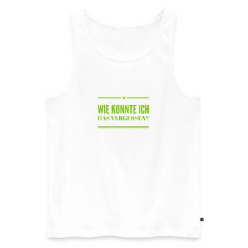ich bin vergesslich - Männer Premium Bio Tank Top - Weiß - Vorne - Michal (187cm)