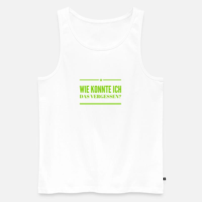 ich bin vergesslich - Männer Premium Bio Tank Top - Weiß