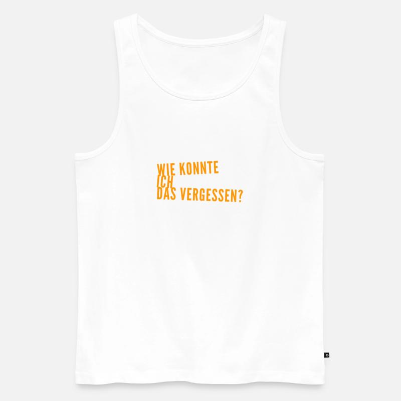 ich bin verwirrt - Männer Premium Bio Tank Top - Weiß